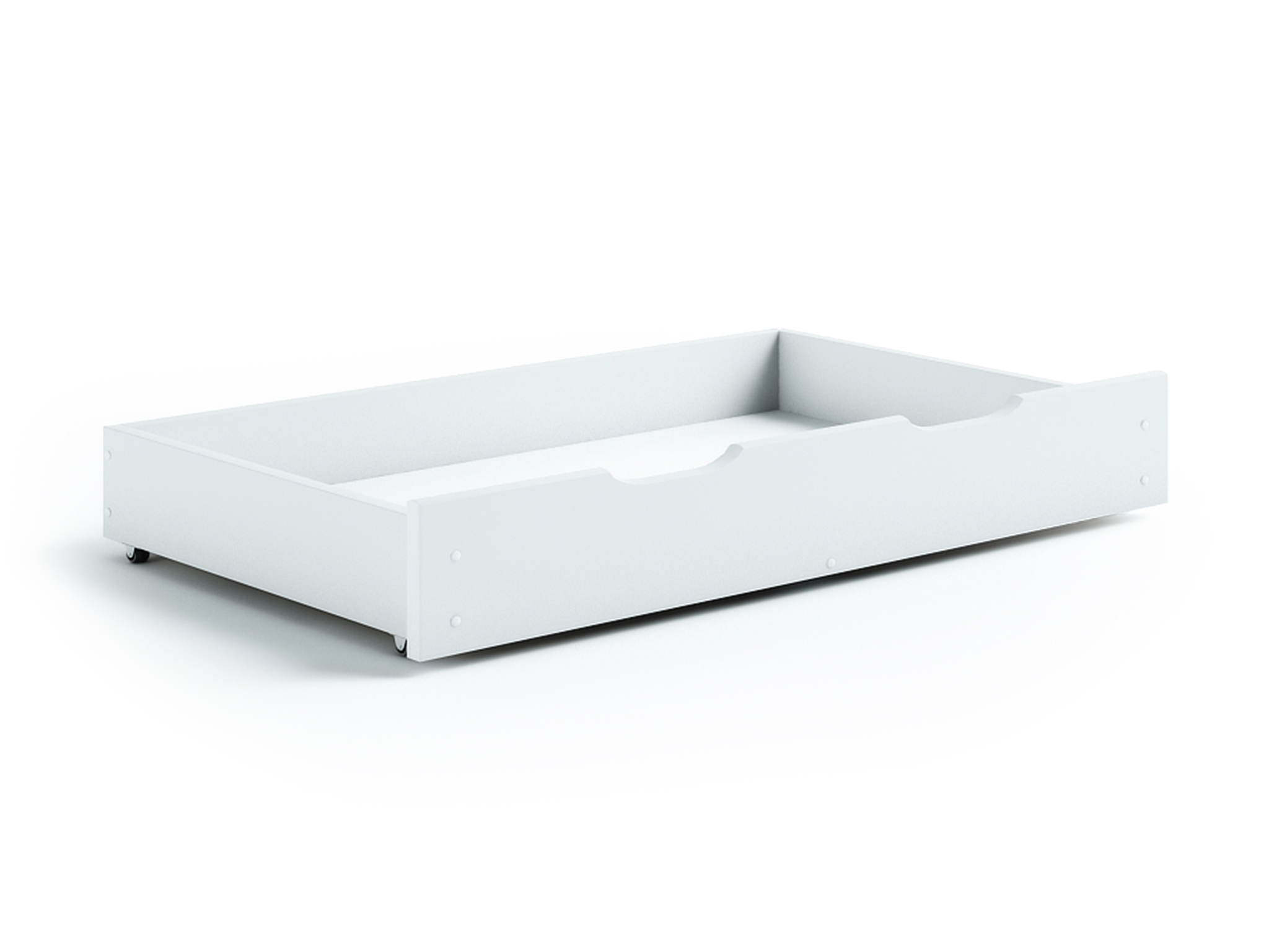 Univerzálny drevený úložný box 138x55 k detským posteliam - biela