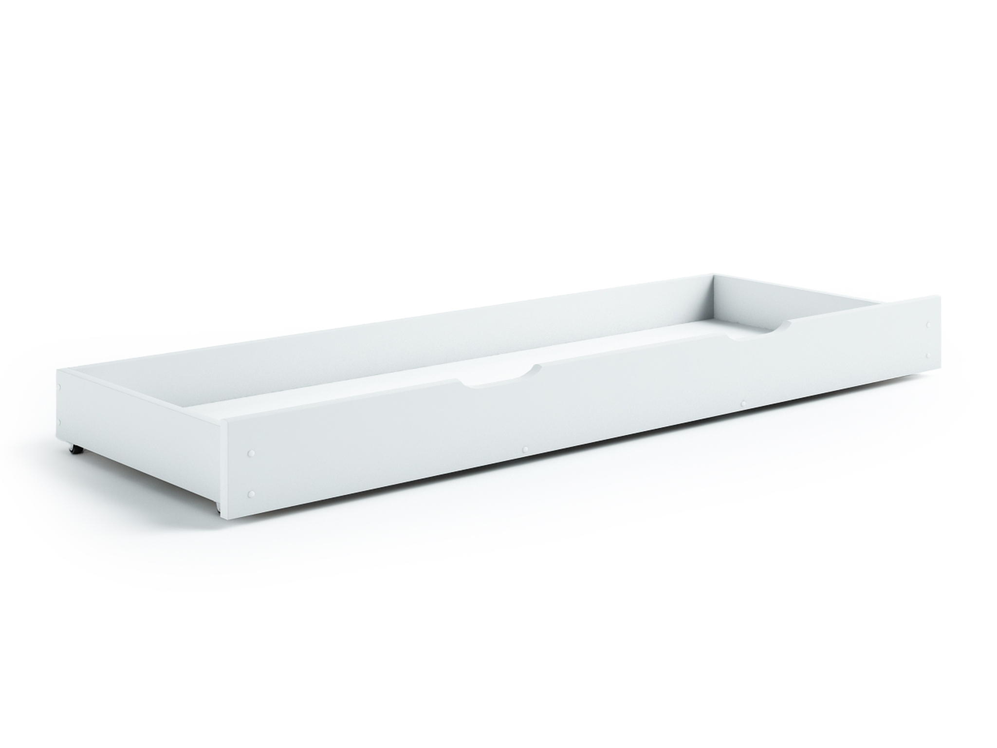 Univerzálny drevený úložný box 178x55 k detským posteliam - biela
