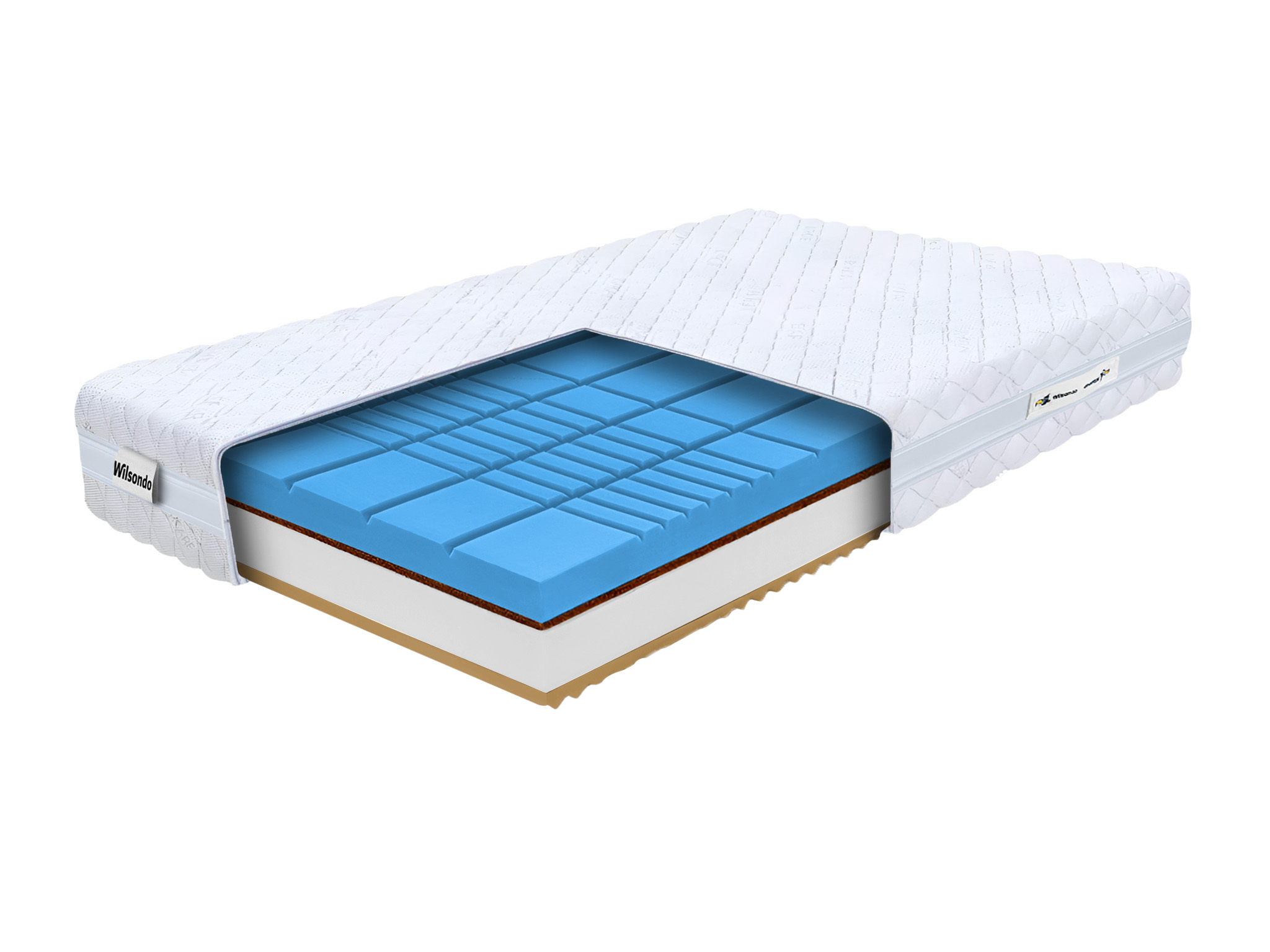 Wilsondo Matrac s profilovanou penou Rose 120x200x21 - poťah Silver - Nosnosť 150 kg - H3 - stredne tvrdý