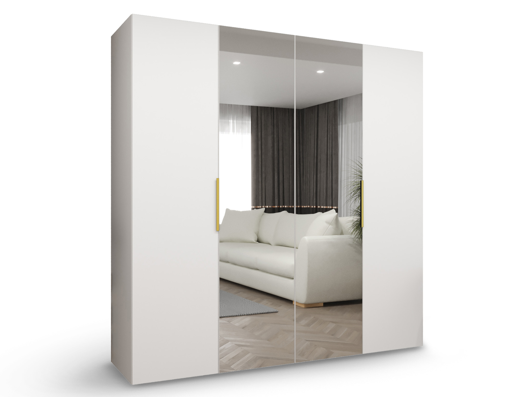 MARBELLA 2 ruhásszekrény 200x202x52 - fehér