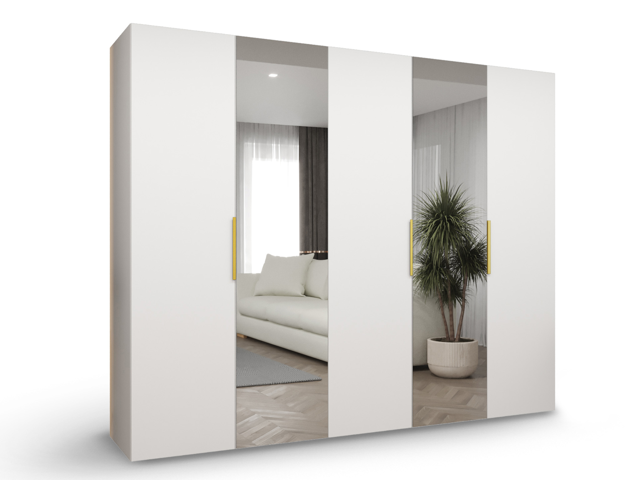 MARBELLA 2 ruhásszekrény 250x202x52 - fehér