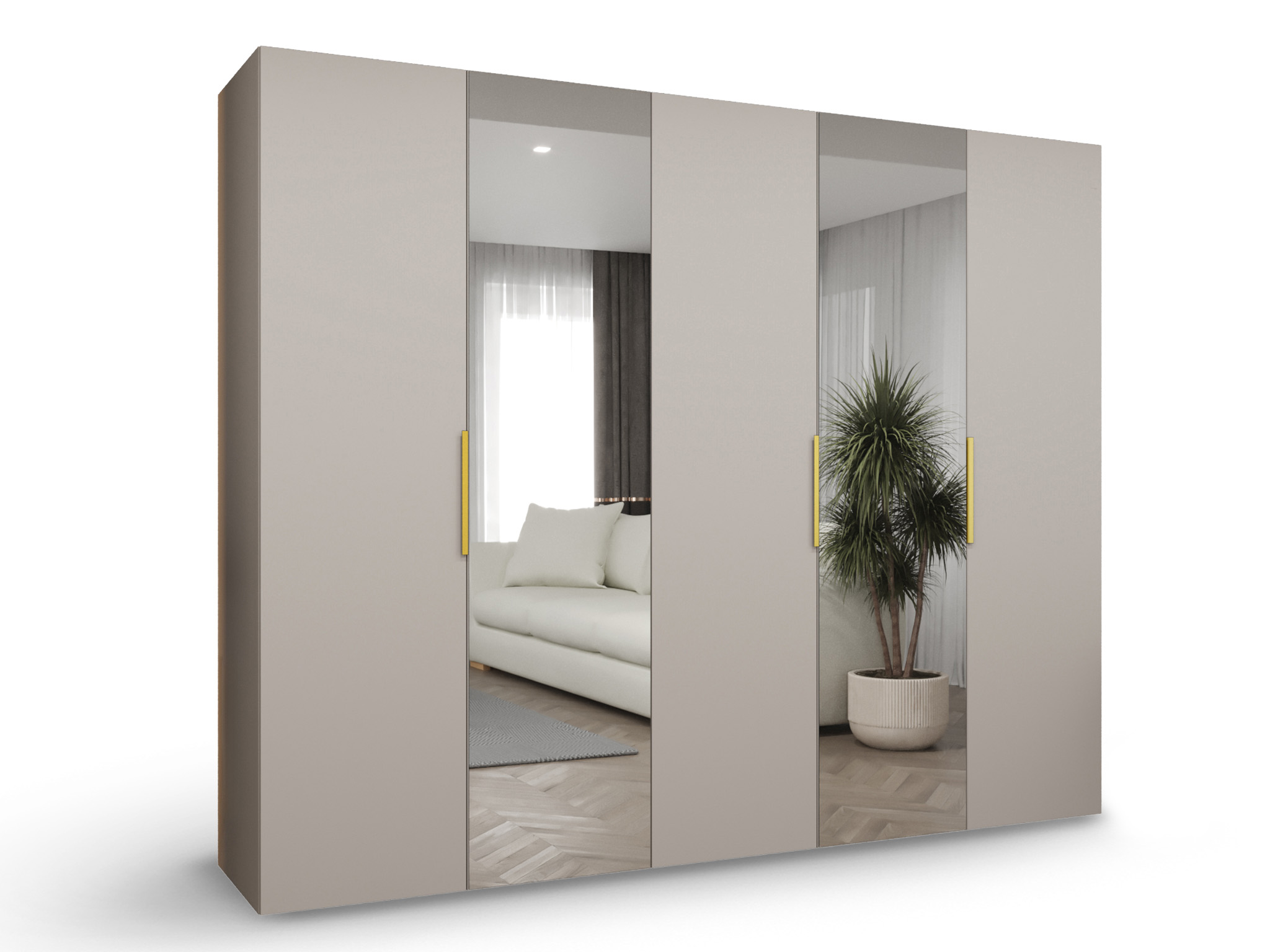 MARBELLA 2 ruhásszekrény 250x202x52 - kasmír