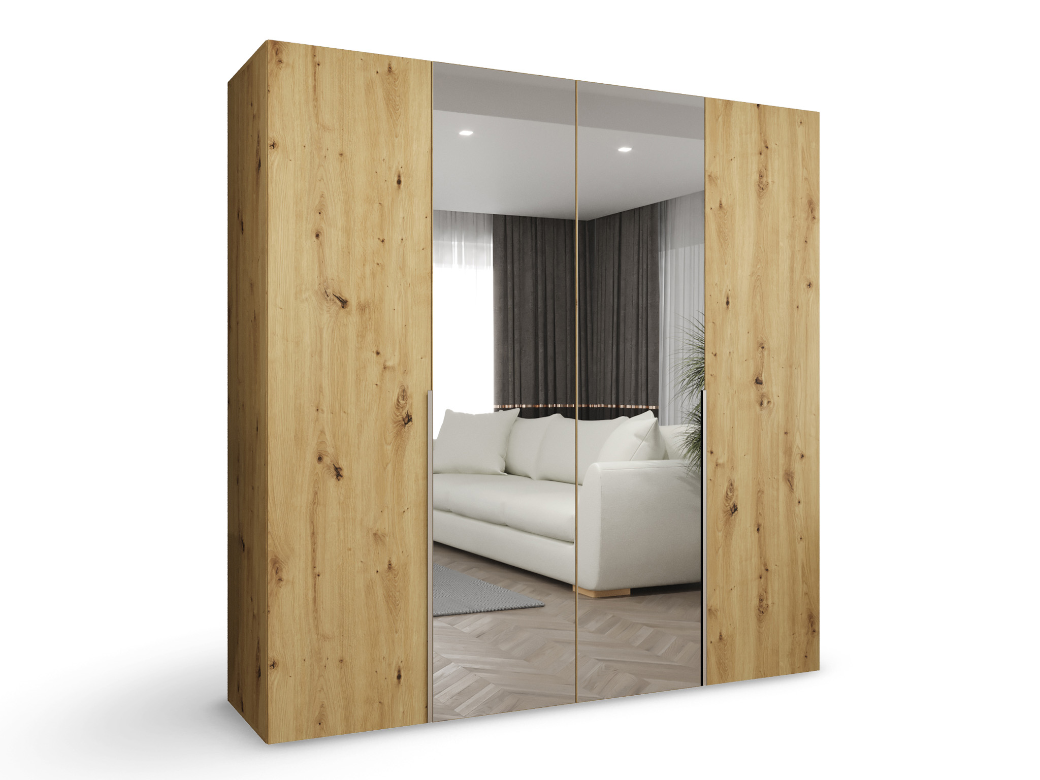 Skriňa Alicante 2 200x202x52 - dub artisan