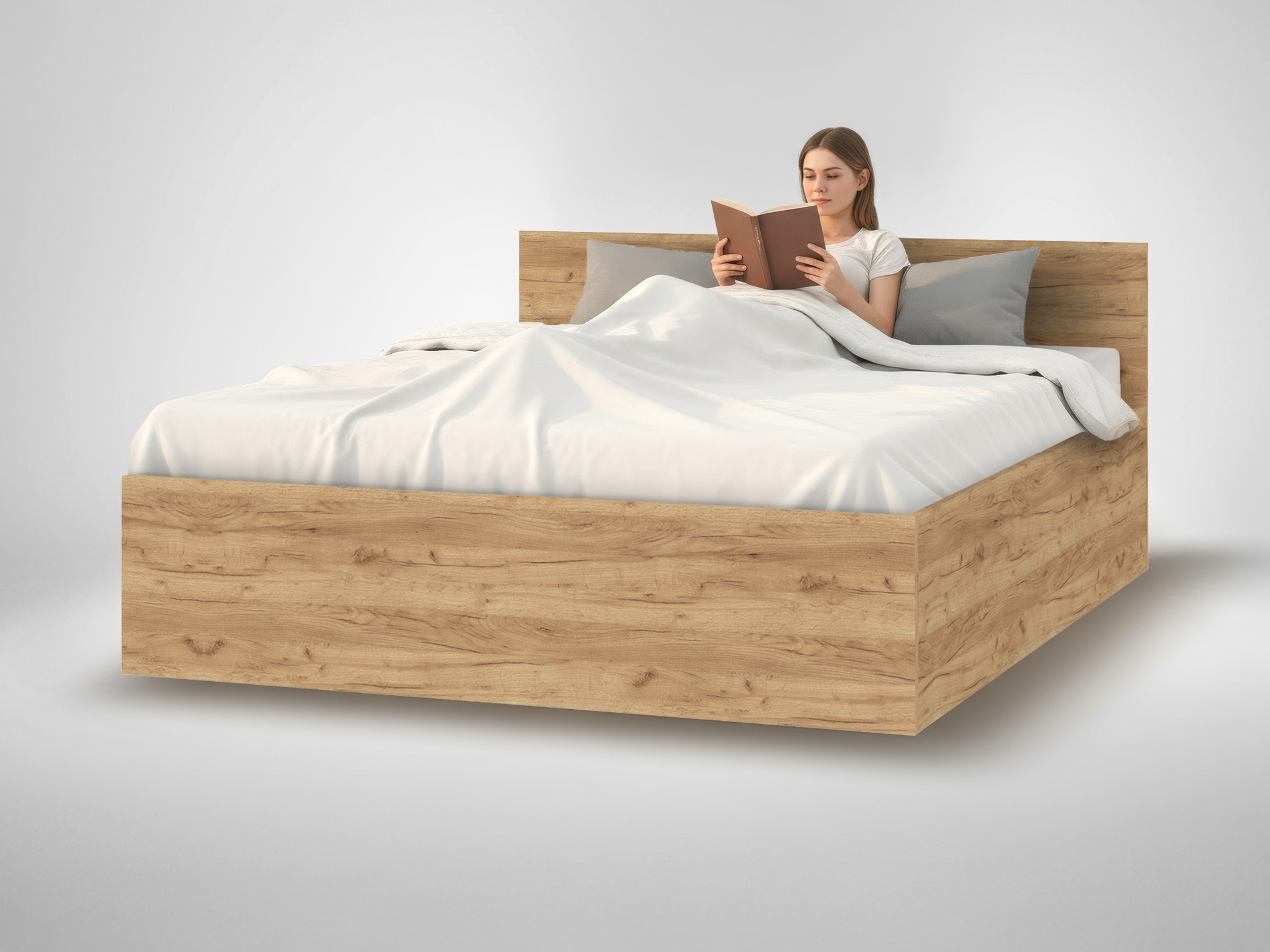 IM Manželská posteľ s úložným priestorom Dolly New 160x200 - dub craft