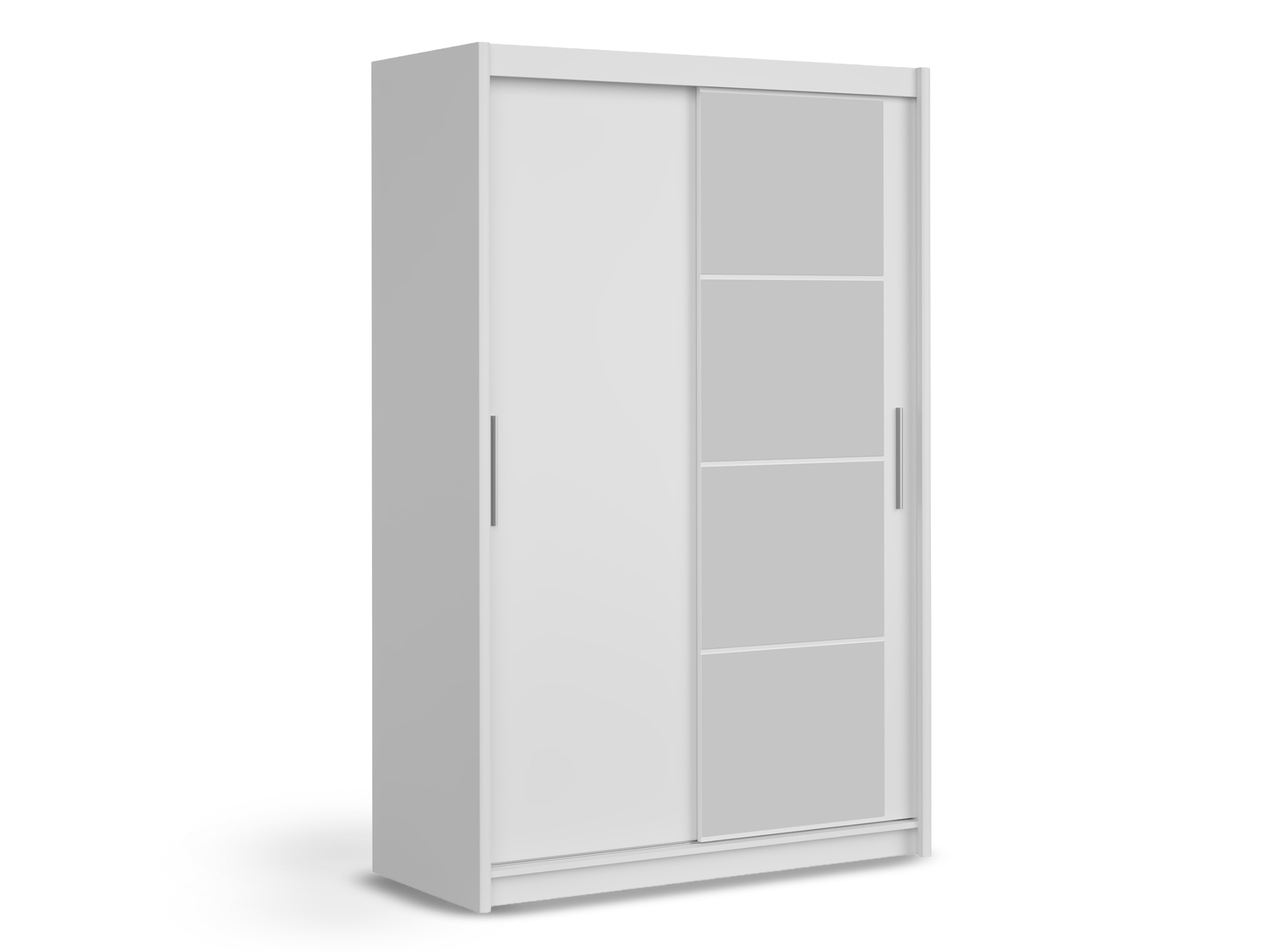 GE Šatníková skriňa so zrkadlom Marios 140x215x61 - biela