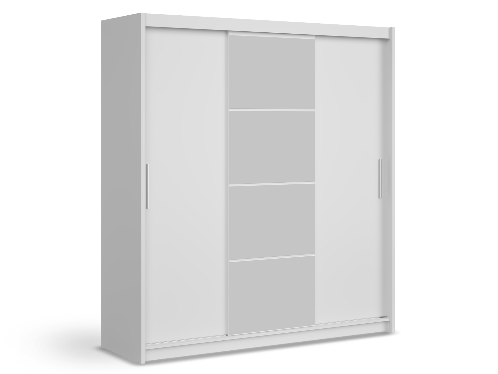 GE Šatníková skriňa so zrkadlom Marios 200x215x61 - biela