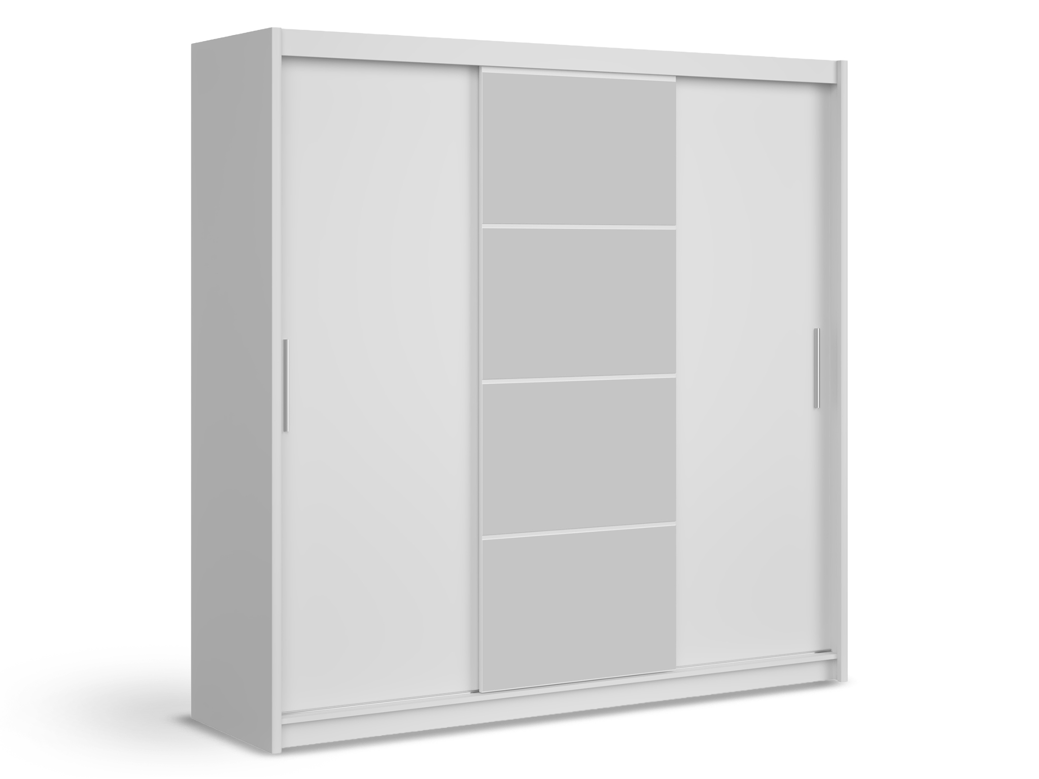 GE Šatníková skriňa so zrkadlom Marios 220x215x61 - biela