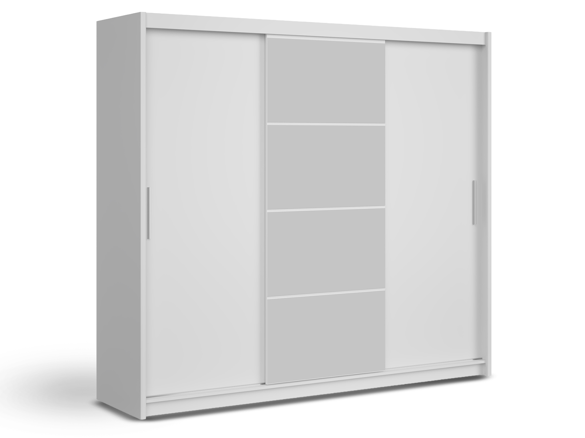 GE Šatníková skriňa so zrkadlom Marios 240x215x61 - biela
