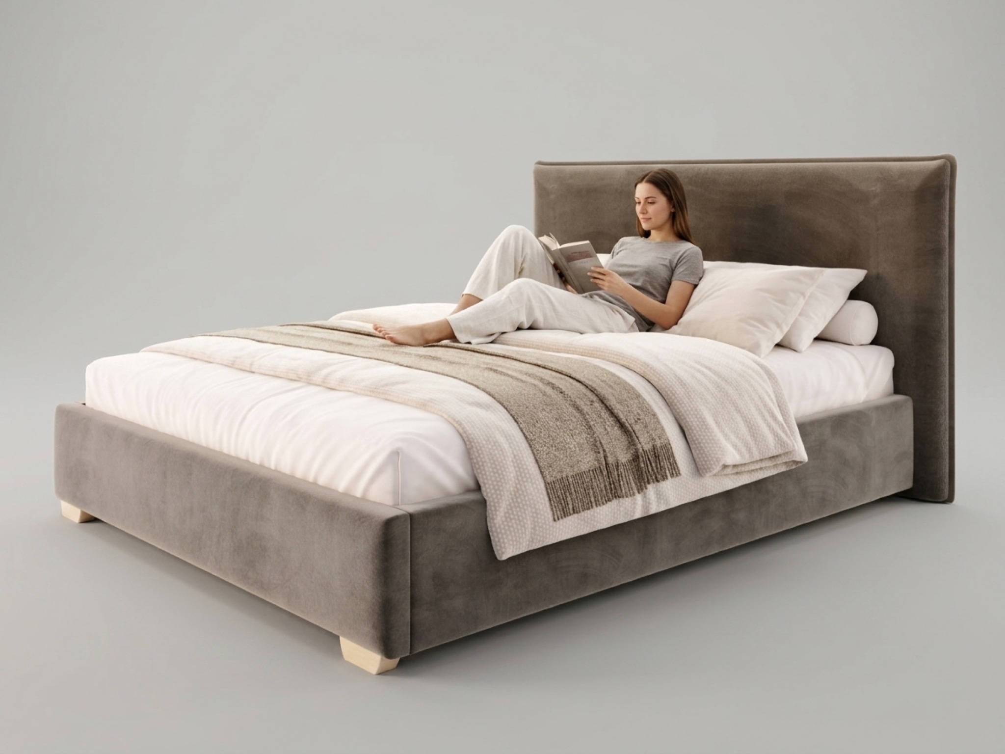 GM Čalúnená manželská posteľ s úložným priestorom Perfetto 160x200 - antracit