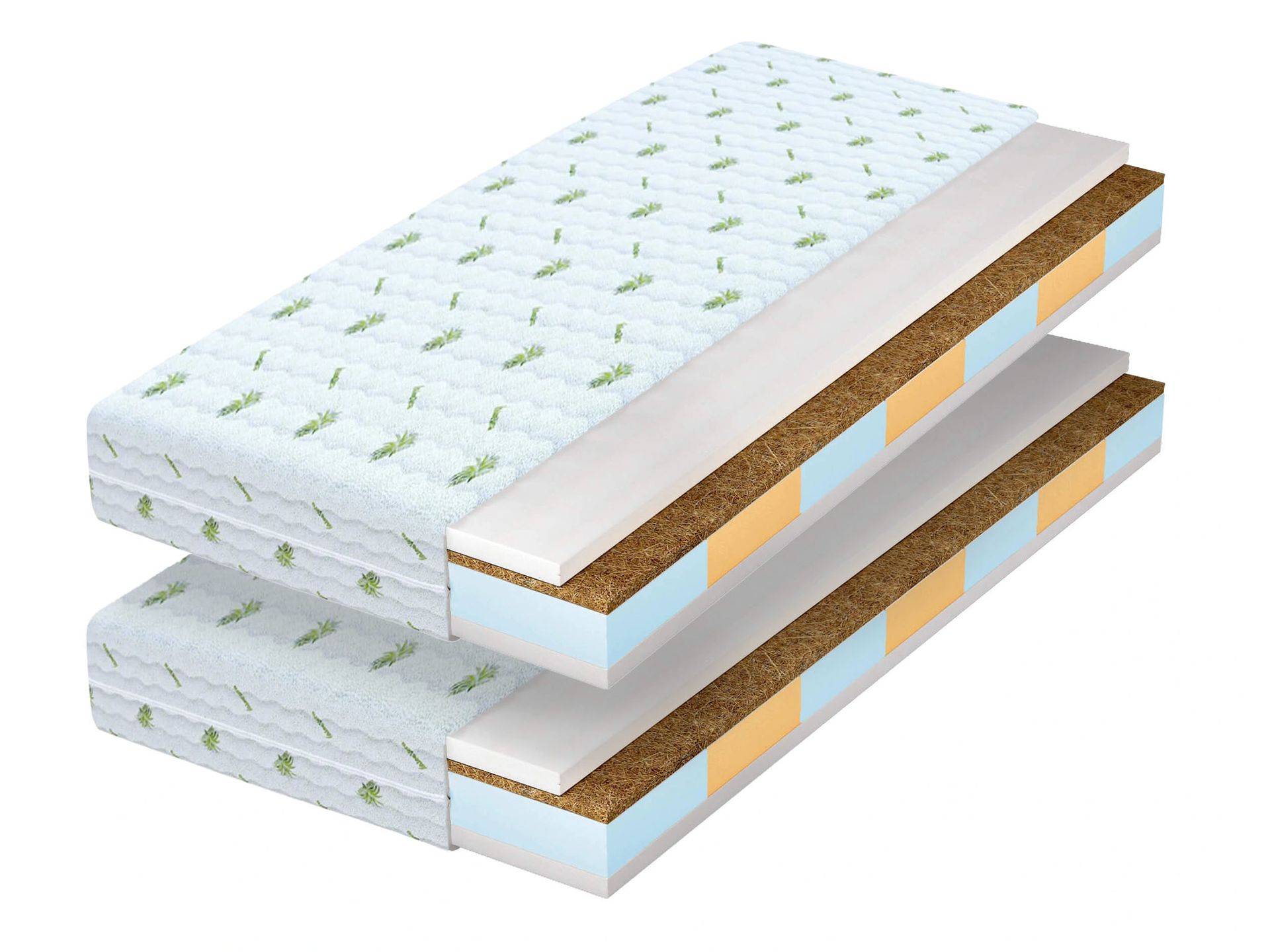 Saltea din spumă Nizios cu cocos 90x200 (2 buc) 1+1