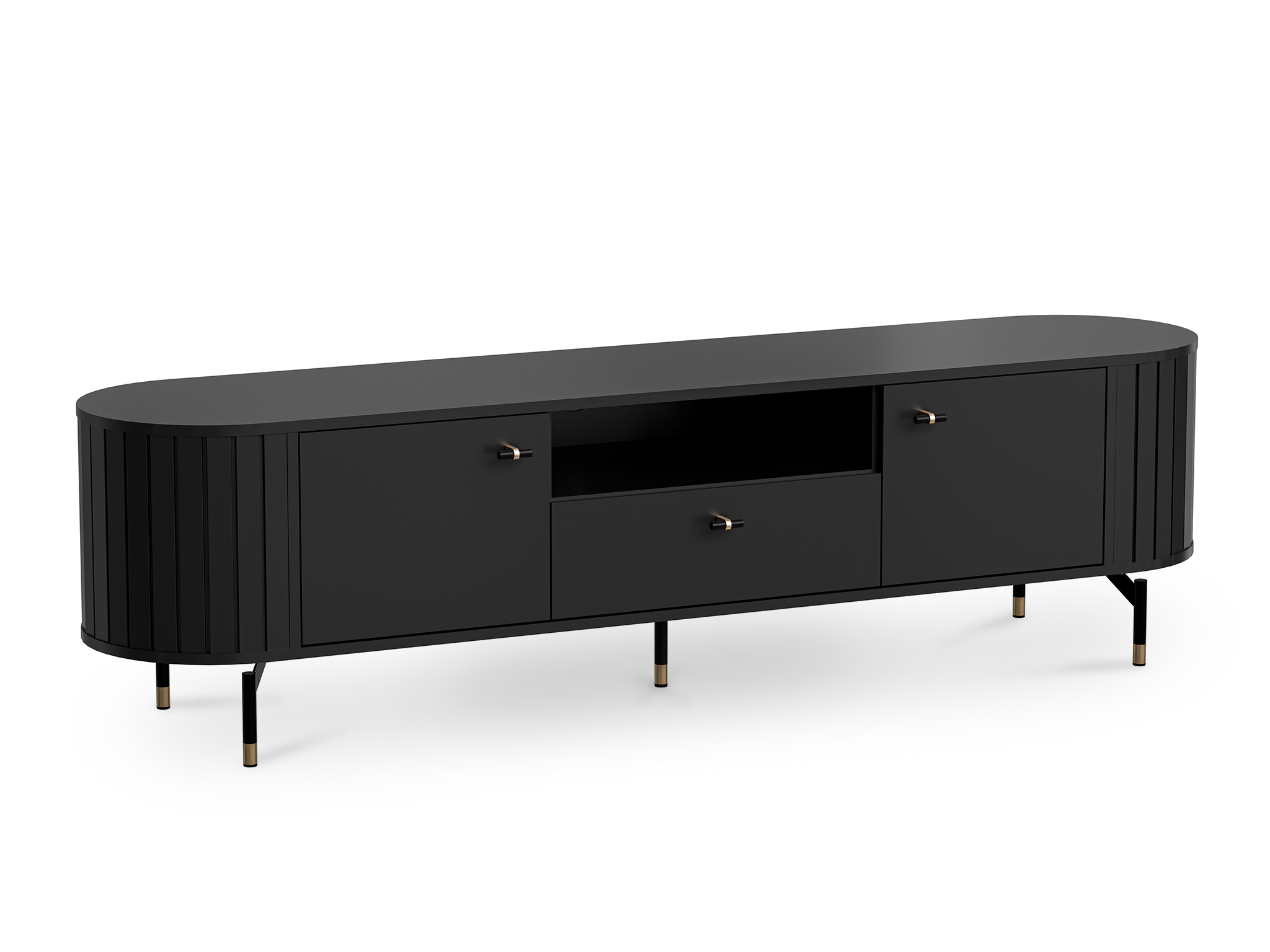 TV stolík Zante RTV 2D1S - čierna
