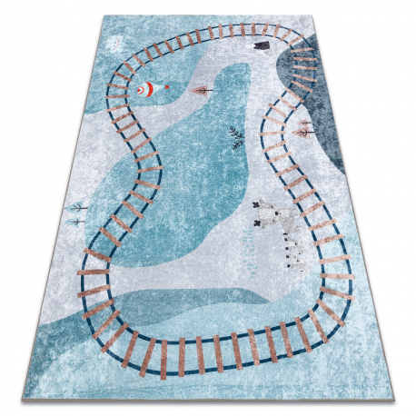 DW Plavi protuklizni tepih Junior Kids Dimenzija: 80x150 cm