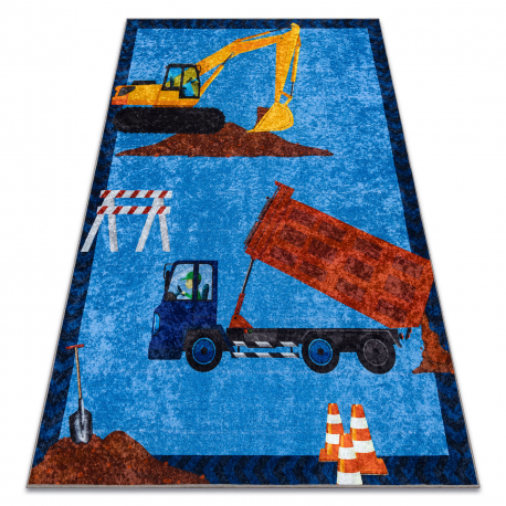 DW Plavi dječji tepih Junior s protukliznom podlogom Dimenzija: 160x220 cm