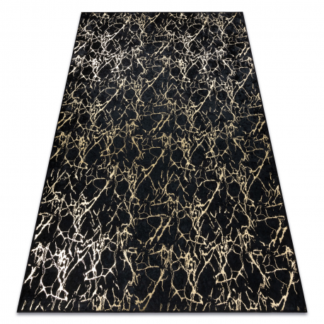 DW Crno-zlatni protuklizni tepih Miro Black Dimenzija: 140x190 cm