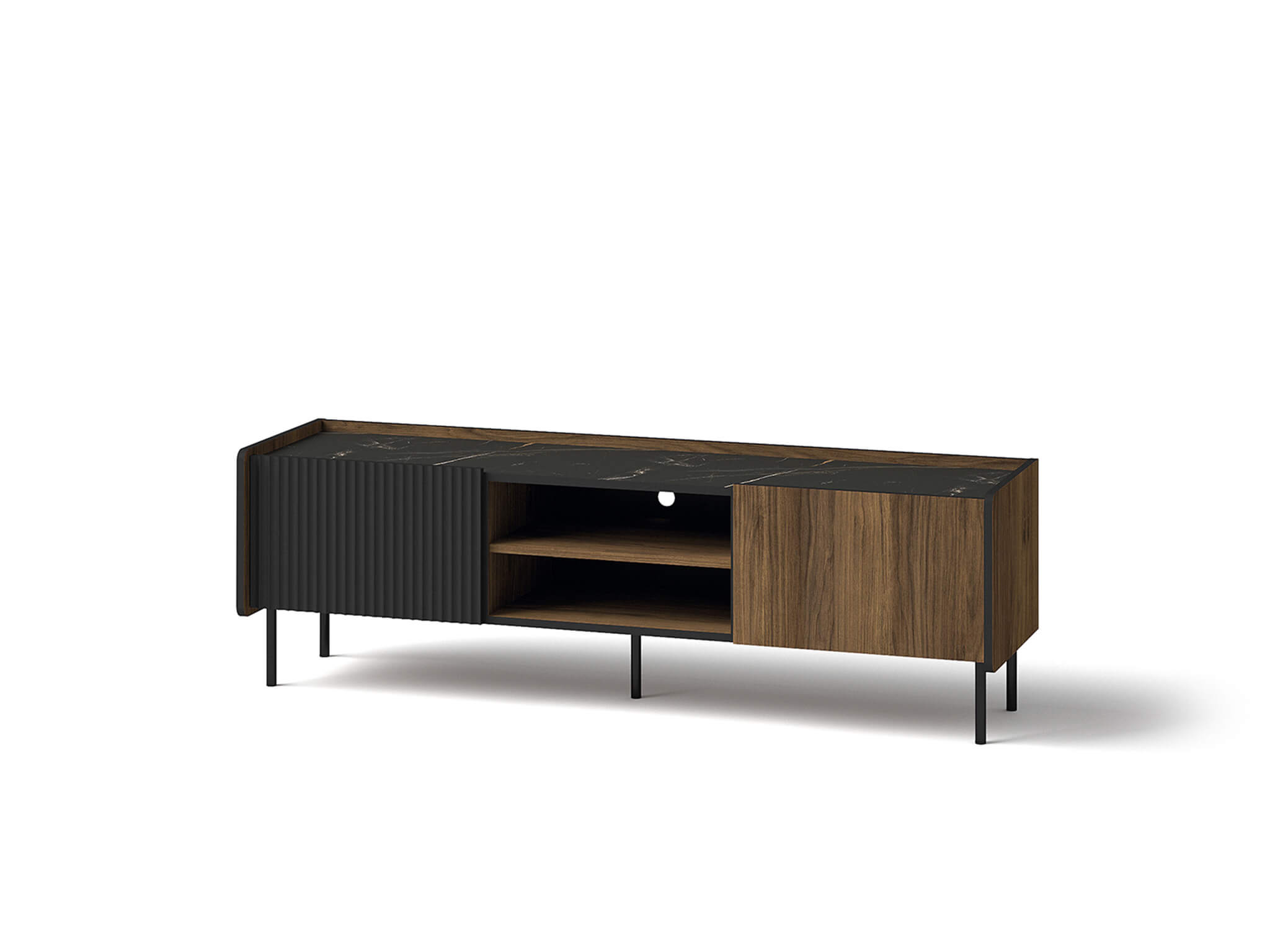 TV stolík Prestigo P7 - orech warmia / čierna