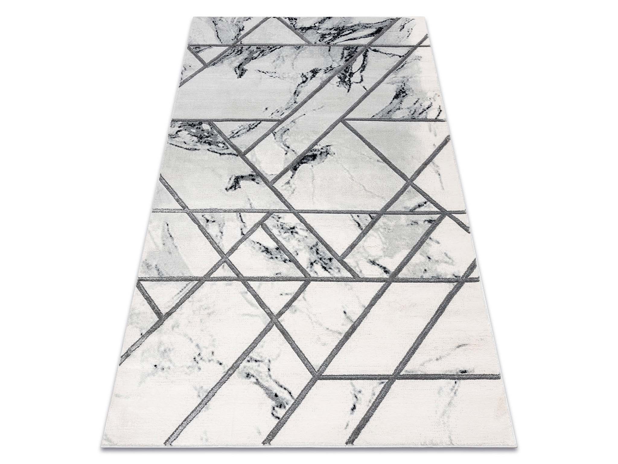 DW Sivý mramorový geometrický koberec Delan Rozmer: 80x150 cm