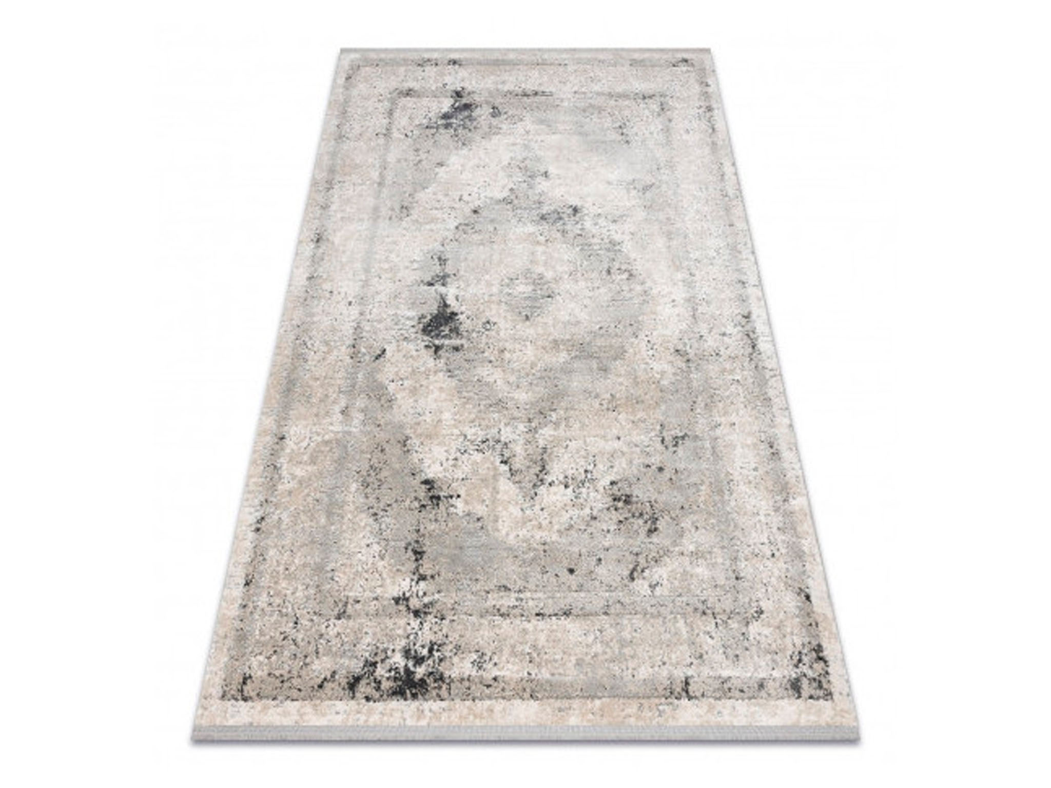 DW Sivý vintage koberec so strapcami Step Rozmer: 80x150 cm