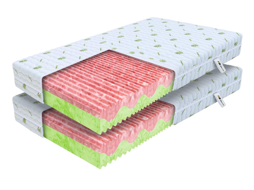 Saltele Zuno cu spumă profilată 90x200 (2 buc) 1+1