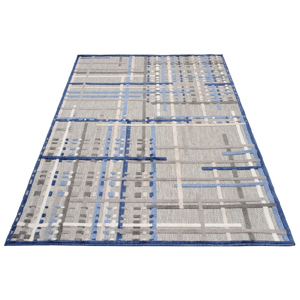 TA Plavi moderni tepih Lincolno Dimenzija: 140x200 cm