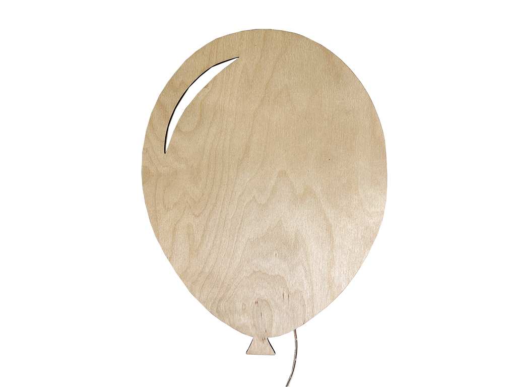 WW Detská drevená LED lampa Balónik