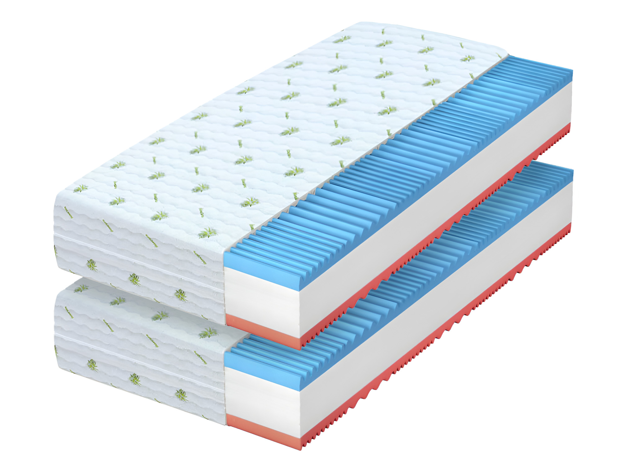 Saltea înaltă din spumă Carolina 90x200x21 (2 buc) 1+1