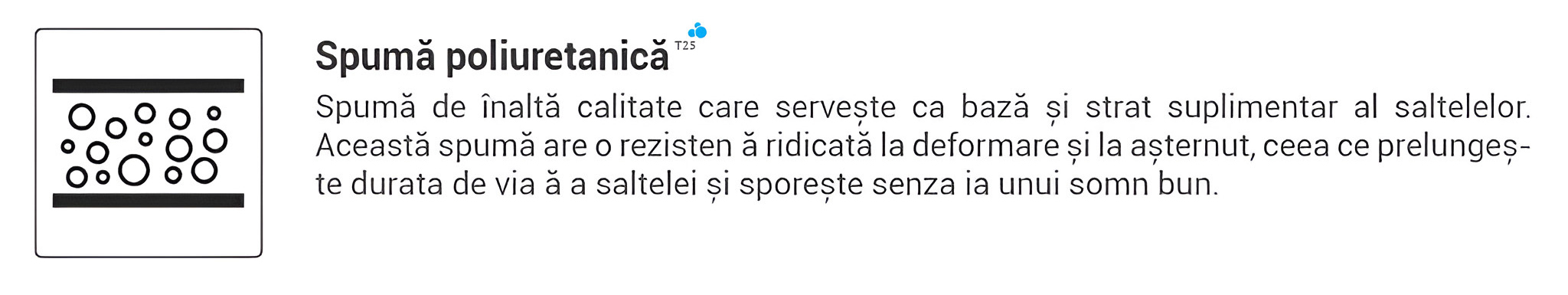 Saltea din spumă pentru copii Andrea