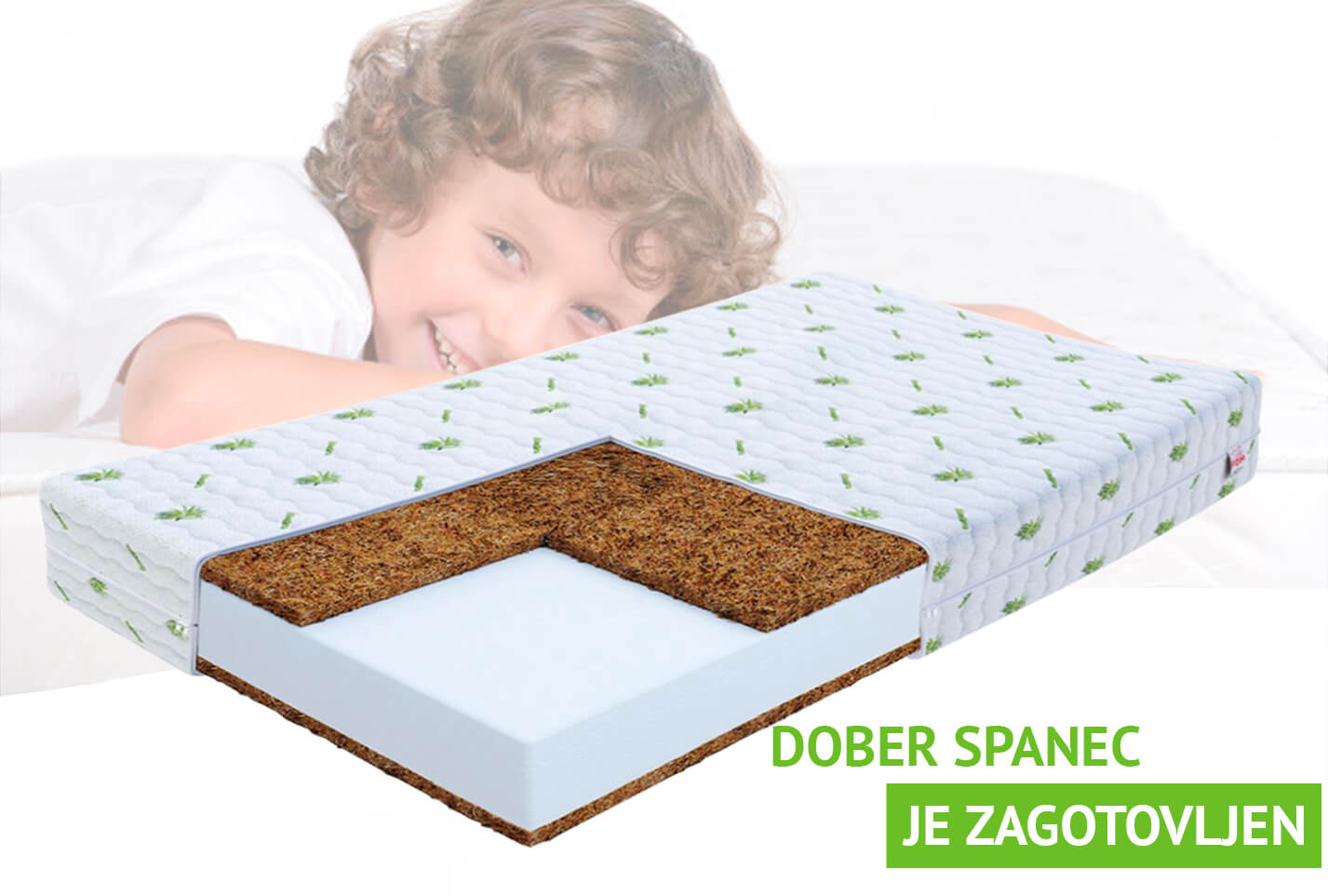 Otroška penasta vzmetnica Rudy s kokosom